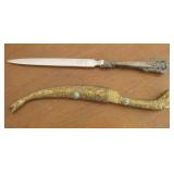 Two Letter Openers - One Marked Turkey