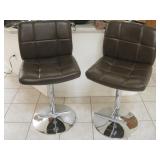 Two Adjustable Height Bar Stools