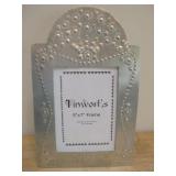 Tinwork;s 5 X 7 Punched Tin Frame - Signed