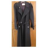 Ladies Full Length Navy 100% Wool Coat No Size