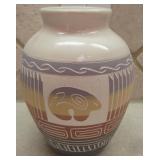 Navajo Pottery Vase With Bear - Signed Dino?