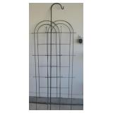 71' Garden Hook & Two 60' Metal Trellises