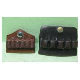 2 Leather Cartridge Holders - One Marked Bucheimer