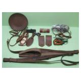 Assorted Leather Straps, Tags, Loops & More