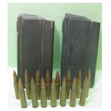 Two Magazines With 15 Rounds Of 7.62 Ammo