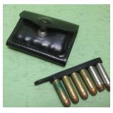 5 Rounds 38 Special Ammo In Dillon Leather Pouch