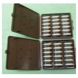Thirty-Six 45 Auto Reloads In Cases