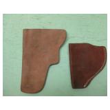 Two Soft Leather Belt Clip Holsters