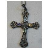 Sterling Silver Cross On Chain - Both Hallmarked