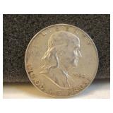 1962-D Ben Franklin Silver Half Dollar