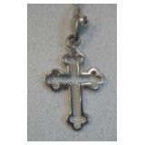 Sterling Silver Cross On Chain - See Info