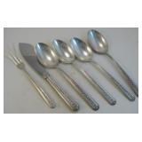 Six Rambler Rose Pattern Towle Sterling Utensils