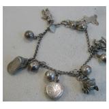 Sterling Silver Charm Bracelet - Hallmarked