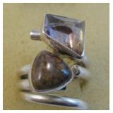 Lilly Barack Multi Stone Sterling Ring -Hallmarked