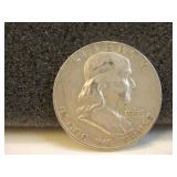 1959-D Ben Franklin Silver Half Dollar