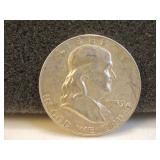 1959-D Ben Franklin Silver Half Dollar