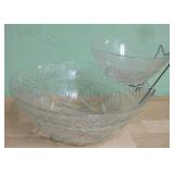 Vintage Glass Chip & Dip Set