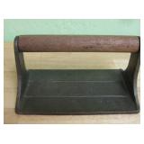 Wood Handle Cast Iron Bacon Press