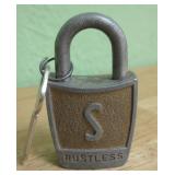 Vintage Rustless Slaymaker Pad Lock With Key