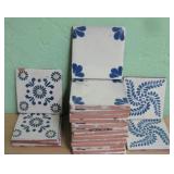 Twenty Hand Painted Mexican Tiles