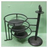 11' Longaberger Wrought Iron 3 Pillar Candle Stand