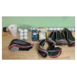 Golf Practice Stick, Tees, Club Covers & Balls