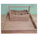 Gibson Home Sadler Utensil Caddy & Handled Tray