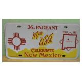 1987 Miss USA Pageant New Mexico License Plate