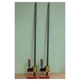 Two Woodtek Parallel Jaw Bar Clamps