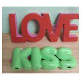 Two Valentine Day Decor Signs
