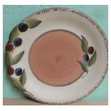 Hand Painted Clay Art Oliva Italiana Plate