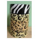 Hand Painted Clay Art Safari Utensil Holder / Vase