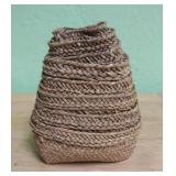 Eight African Woven Nesting Baskets