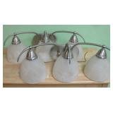 Two Matching 24' Wall Mount Triple Bulb Lights