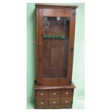 30 X 13.5 X 74 Vintage Wood Glass front Gun Case