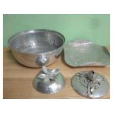 Four Assorted Pieces Of Forged Aluminum