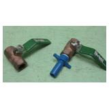 Two Delphi Brass Valves