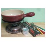 Fondue Casserole, Fondue Stand & Forks