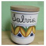 Plat Du Jour Hand Painted Lidded Canister