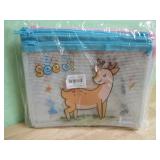 Sealed Package Of 12 Zipper Pouches - 4 Colors