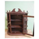 20 X 8 X 21 Wood Display Cabinet - See Info