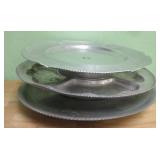 Three Aluminum Lazy Susan Trays- See Info