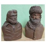 Two 1983 Resin Figures Signed Abbott