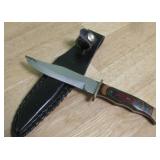 Wood Handle Unbranded Knife With Sheath