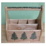 Wood Christmas Utensil Caddy