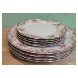 Eight Mikasa L2806 Shelly Ivory China Plates