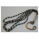 Antique Cut Glass Bead Brass Ear Cuff