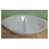 Vintage Glasbake Divided Serving Dish