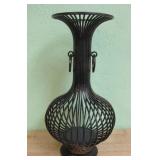 15.5'  Metal Lattice Decorative Vase