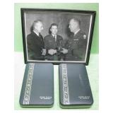 Two Meritorious Service Medals In Cases & Photo